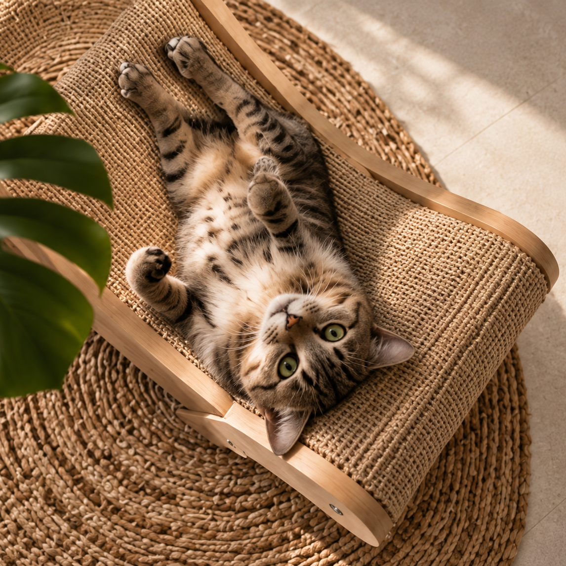 JUST RURR™ Curved Cat Scratching Bed