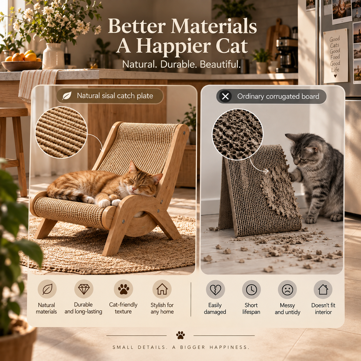 JUST RURR™ Curved Cat Scratching Bed